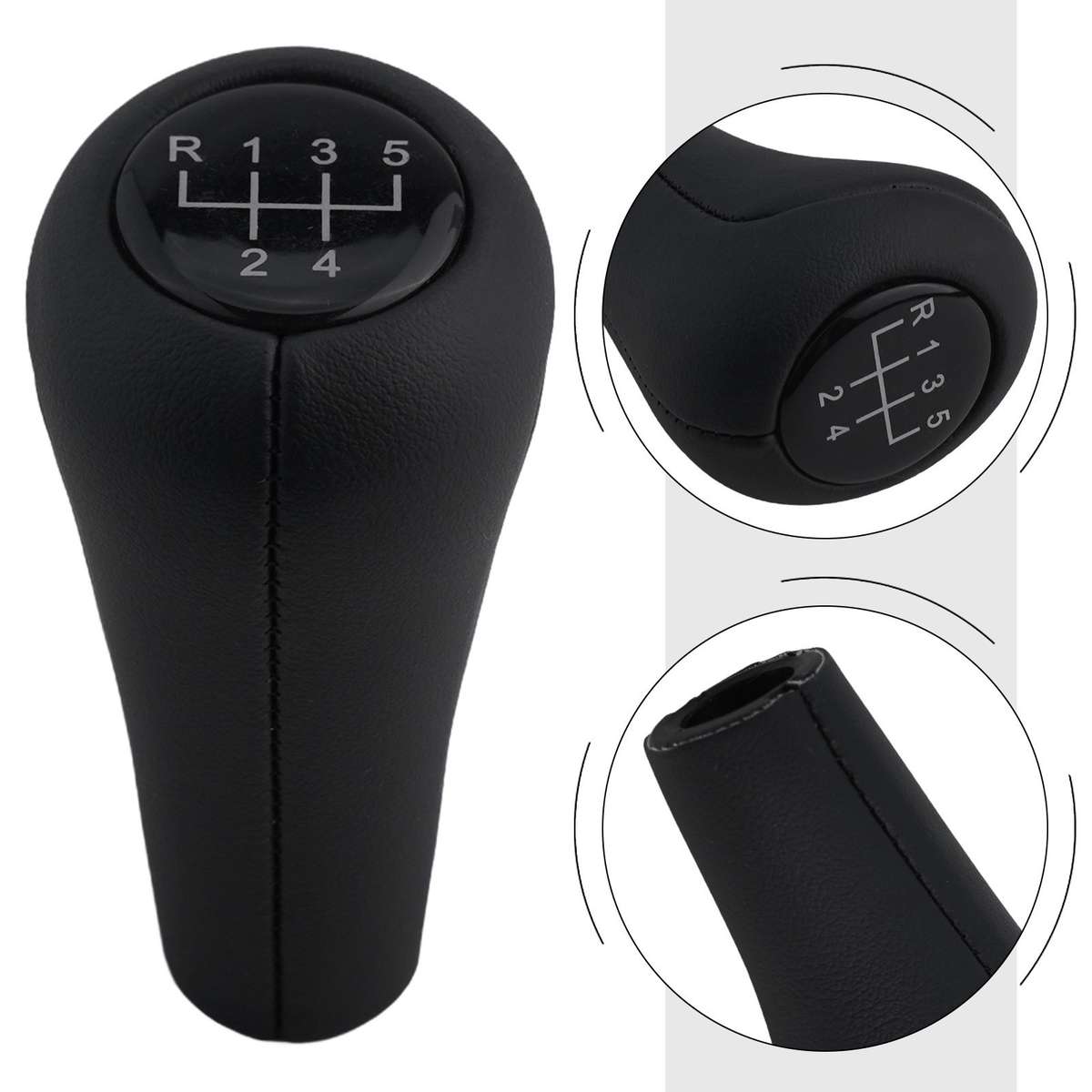 5 Speed Black Gear Shift Knob Ball For E28 E30 E32 E34 E36 E38 E39 E46
