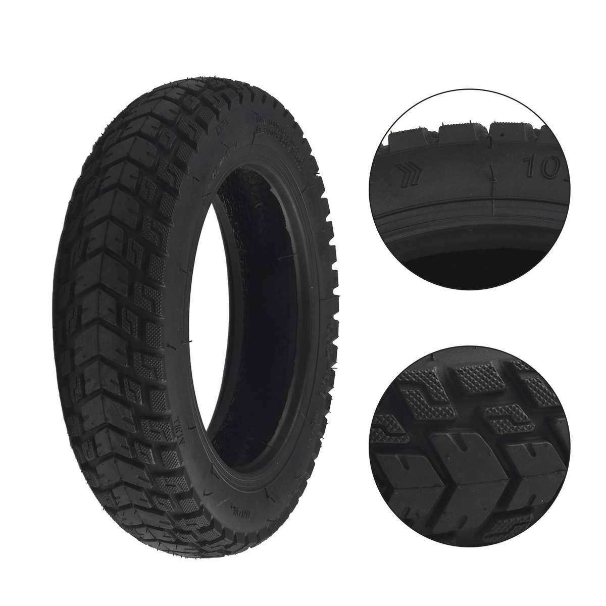 10 Inch 10x2-6.1 Tubeless Tyre Thickened Off-Road Tire Electric Scooter Refit