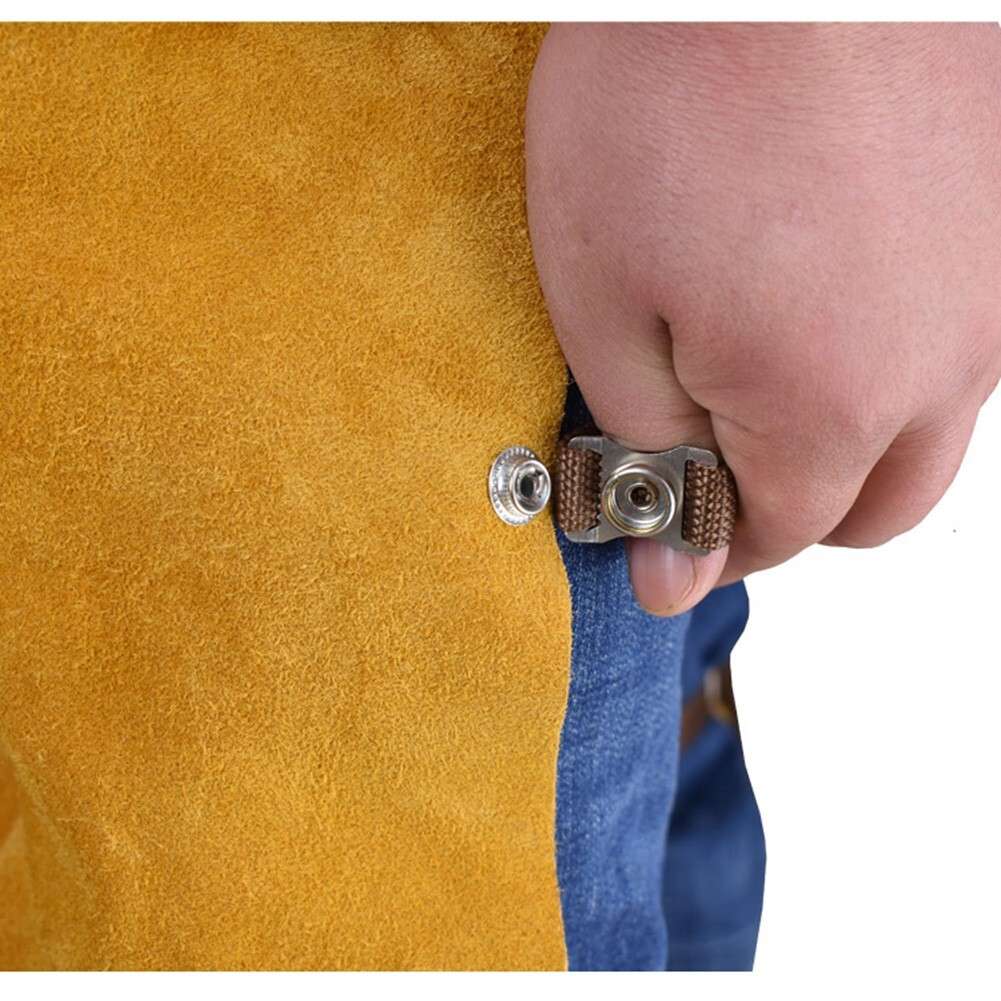 Fire Resistant-Chaps Adjustable Welding-Chaps Adjustable Buttons Cut Resistant