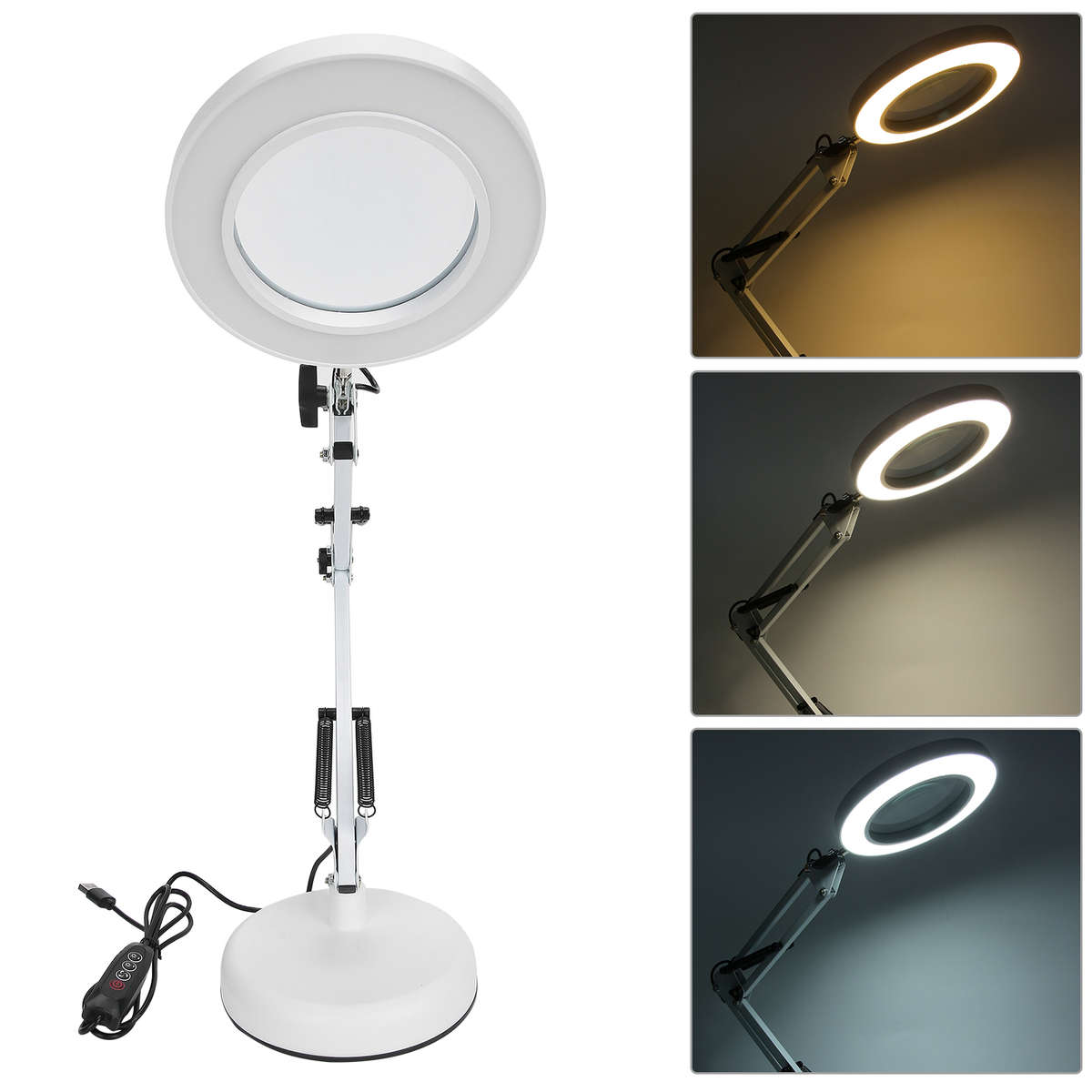 5X Magnifying Glass Lamp LED Chips With USB Interface 3000?6500K For Manicur CHW