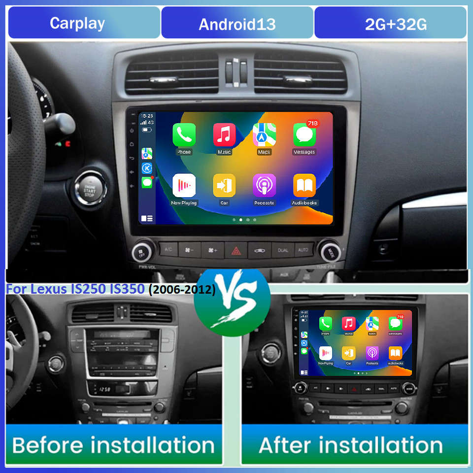 CarPlay 10.1" For Lexus IS250 IS350 2006-2012 Android 13 Car Stereo Radio Player