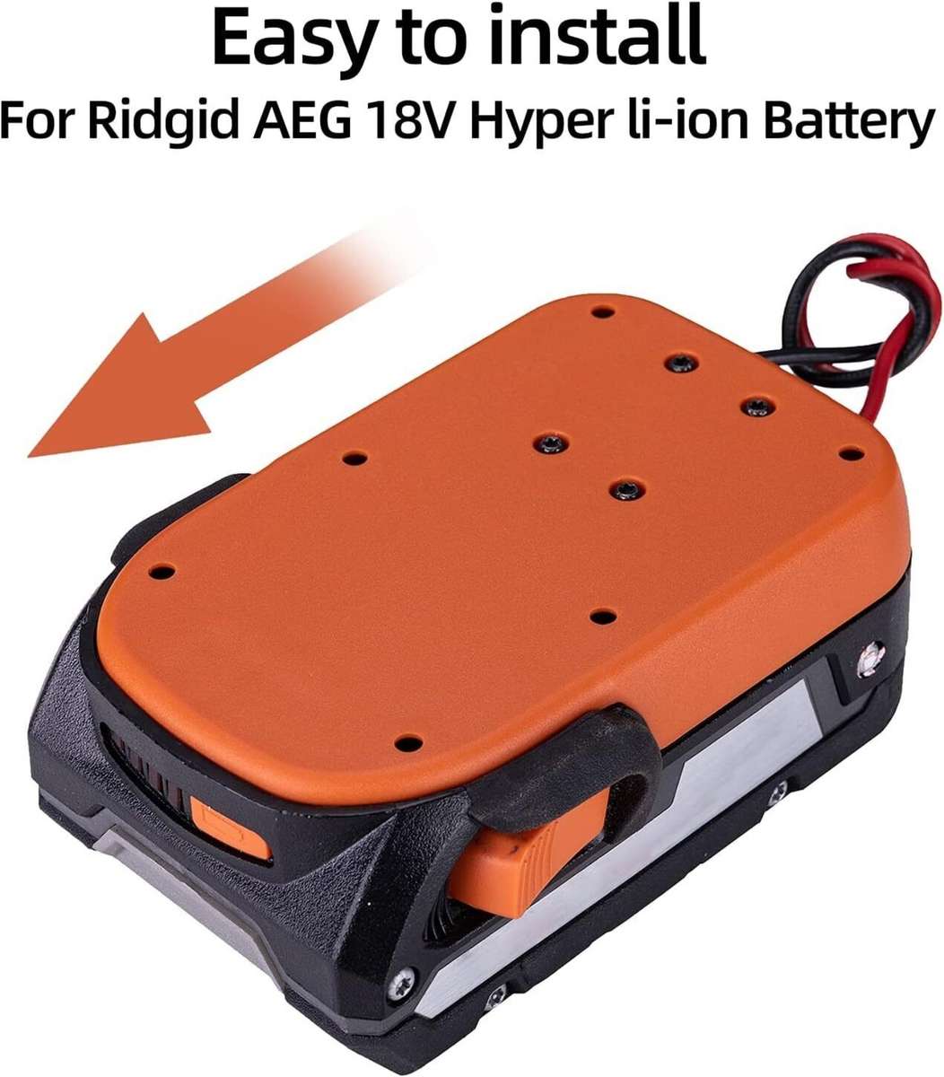 Adapter For Ridgid 18V with 6FT Jumper Cable Car Battery Charger Jump Starter