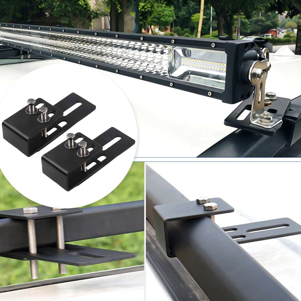 Practical Adjustable Mounting Bracket For LED Work Lights On For Car Roof Racks