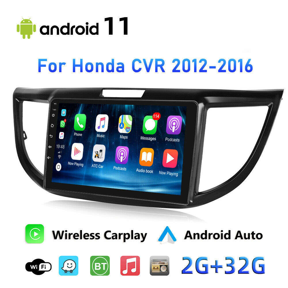 10.1" Android Car Stereo Radio CarPlay 2+32G BT GPS WIFI For Honda CRV 2012-2016