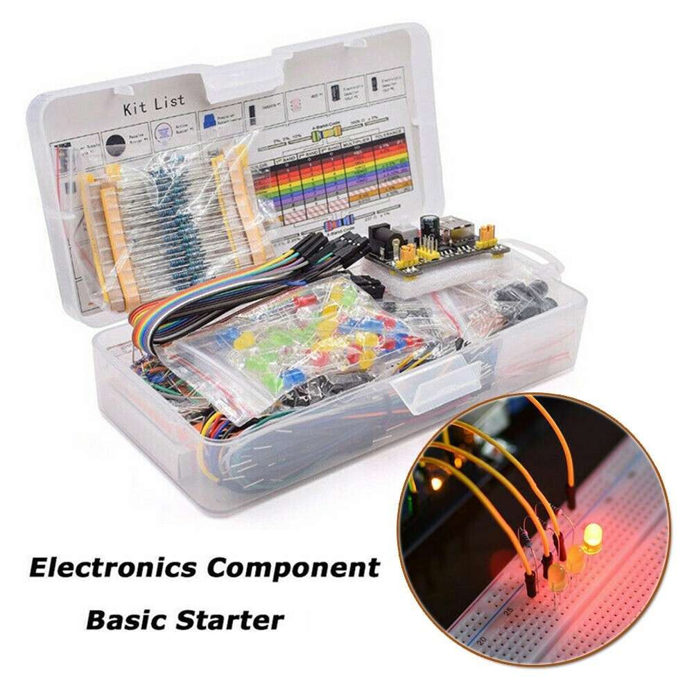 830 Breadboard Cable Resistor Electronics Component Starter Kit For-Arduino-Pa