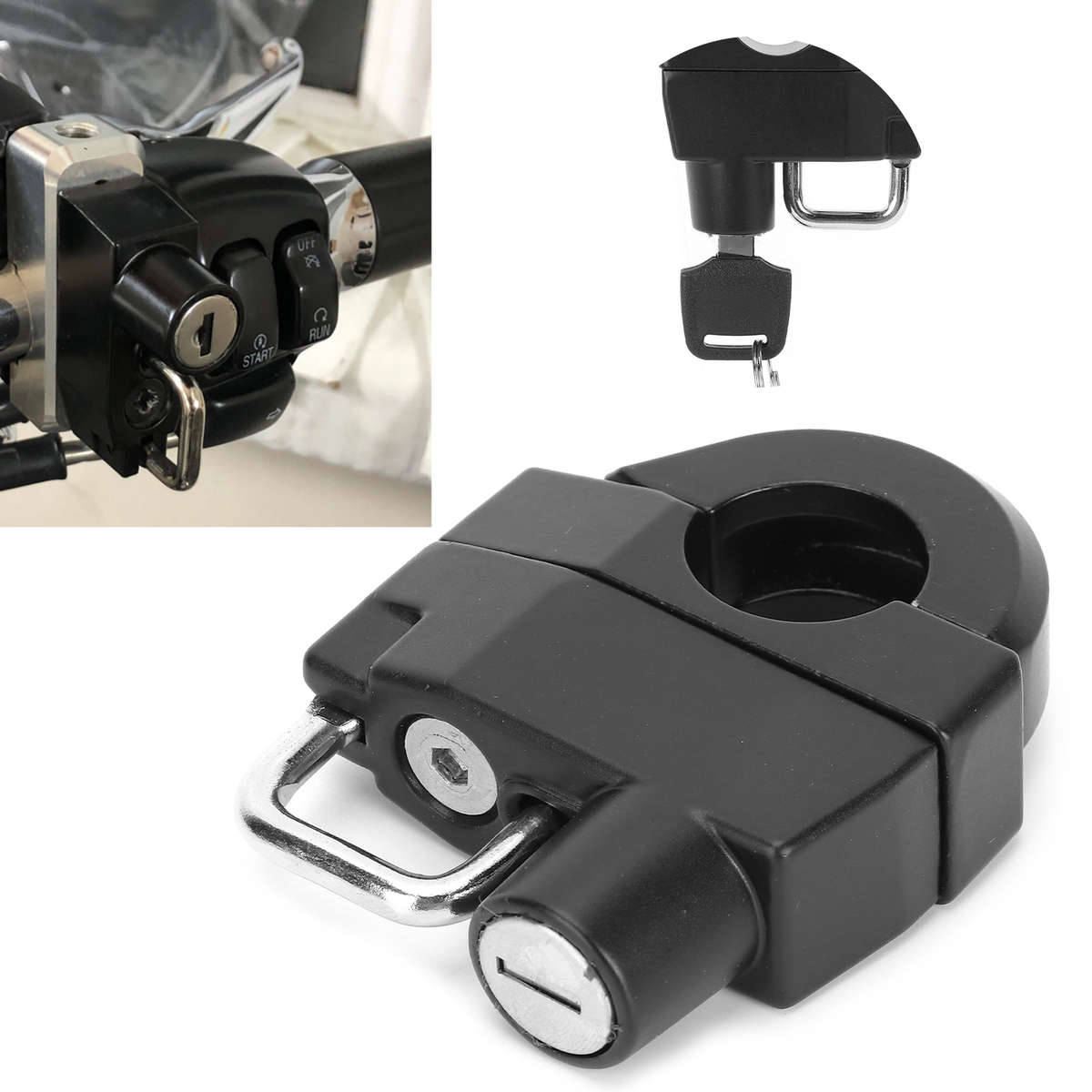 Car Auto Motorcycle Helmet Lock Keys AntiTheft Holder Security Parts For Most