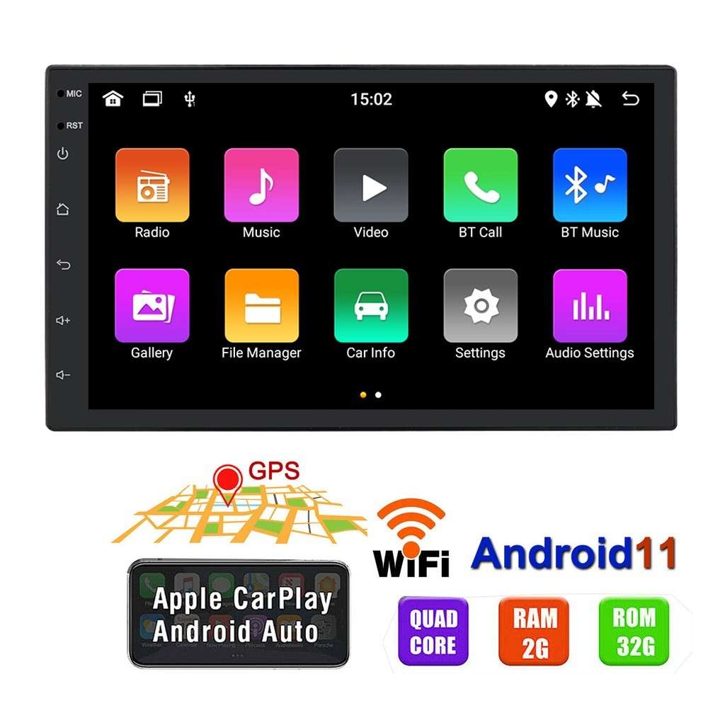 7" Double 2 Din Android Car Stereo Radio MP5 Player GPS Navigation FM RDS 32GB