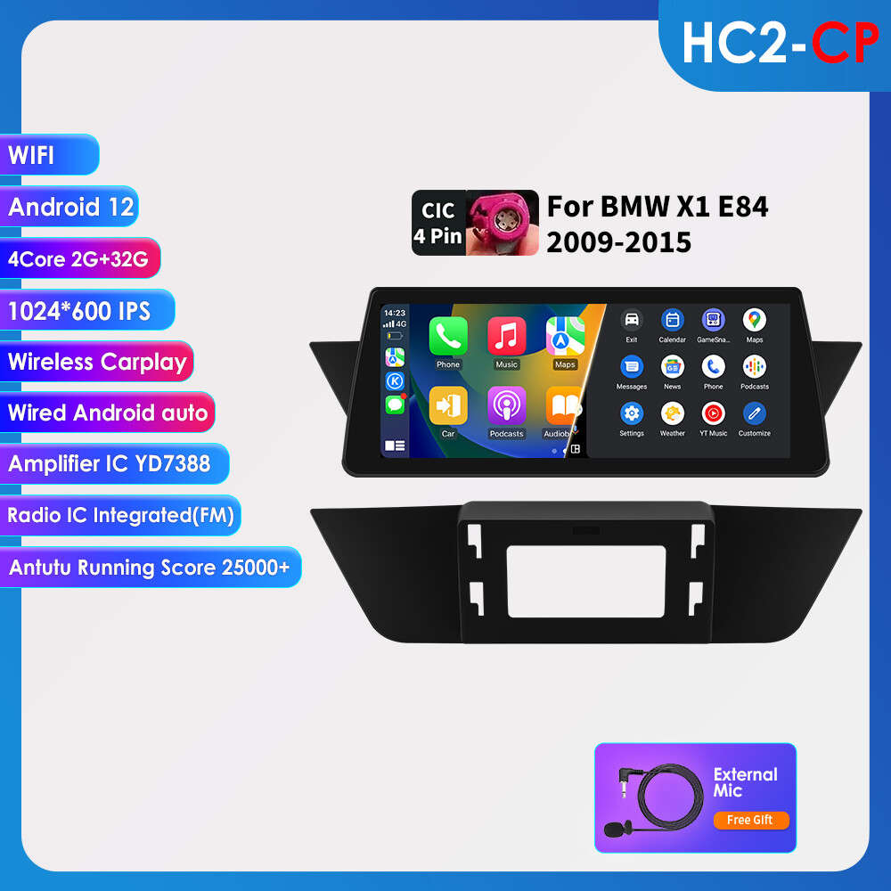 10.25" Screen Android 13 Apple Carplay GPS For BMW X1 E84 Multimedia Car Stereo