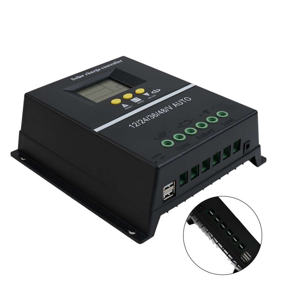 200A Solar Charge Controller With LCD And USB Ports For Efficient Power Usage