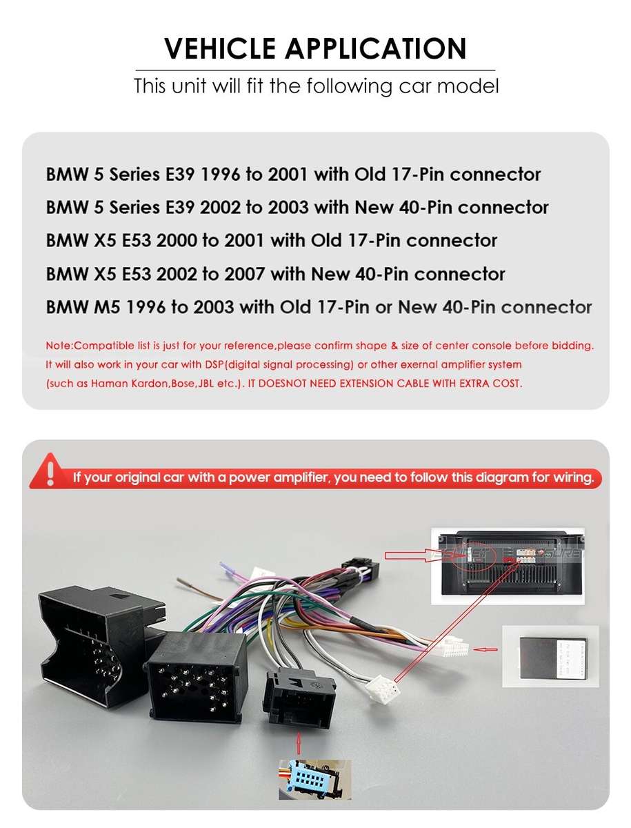For BMW E53 X5 E39 Car Stereo Player 7" Android 12 Radio GPS Navigation CarPlay