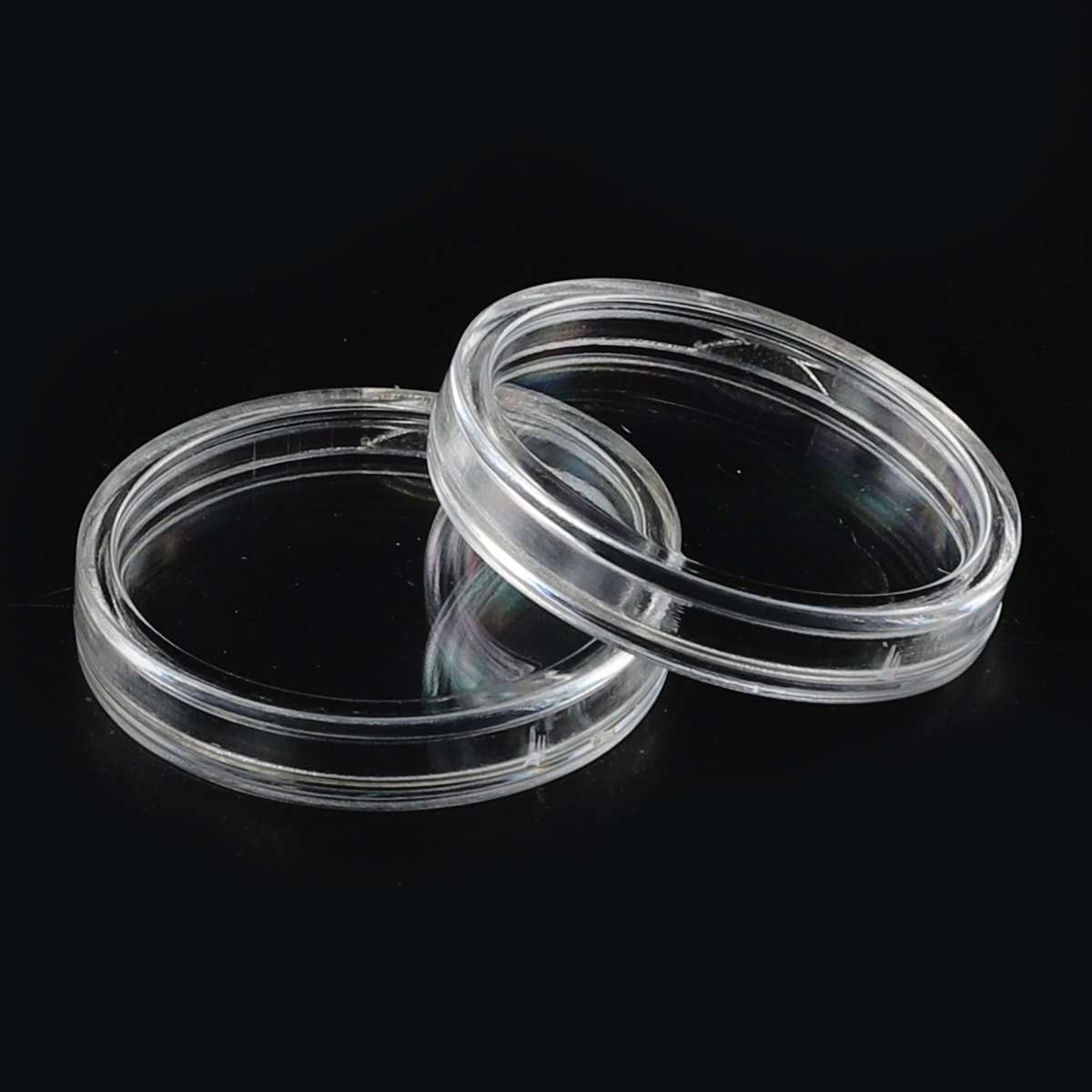 Coin Holder Accessories Transparent 100pcs 26mm Clear Plastic Storage Boxes Case