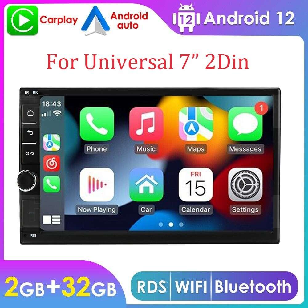 7'' Android 10 2+32GB 2Din Touch Car MP5 Player Stereo FM Radio WiFi GPS NAVI US
