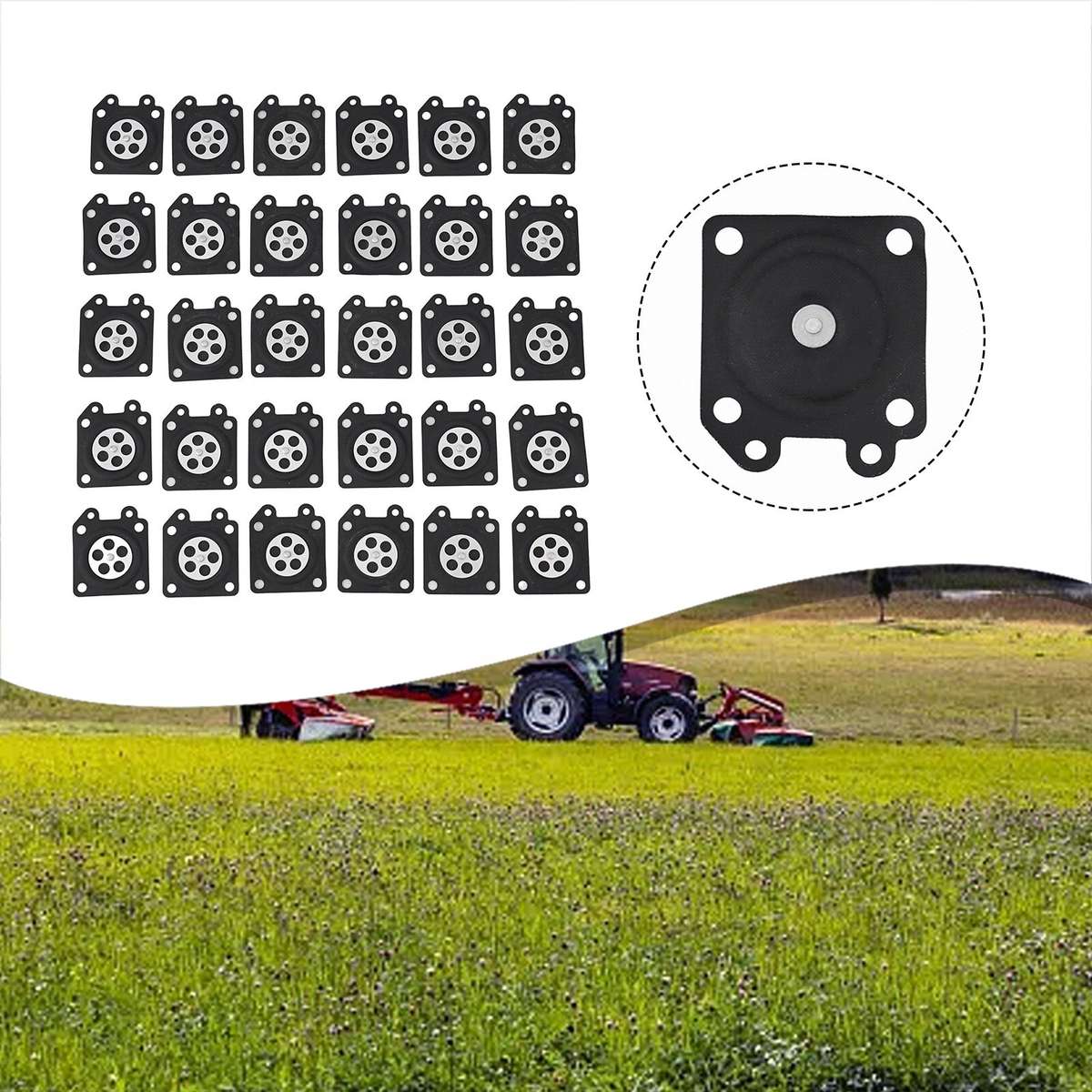 30PCS Black Carburetor Diaphragm For WALBRO95-526-9 95-526-9-8