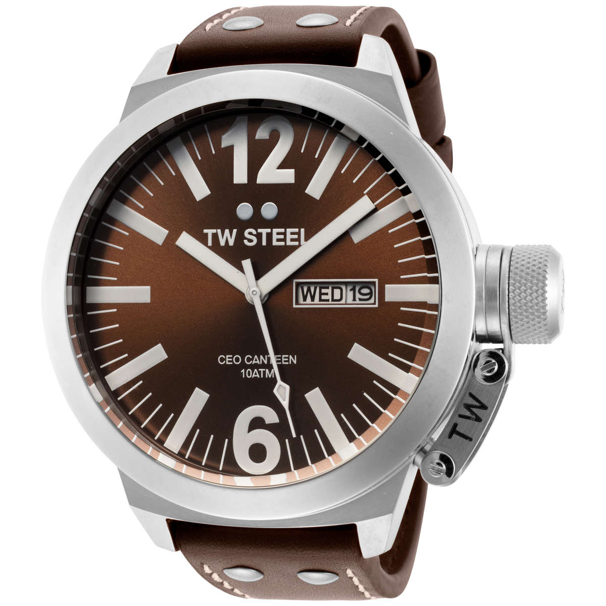 TW Steel Canteen Men's Leather Watch CE1010