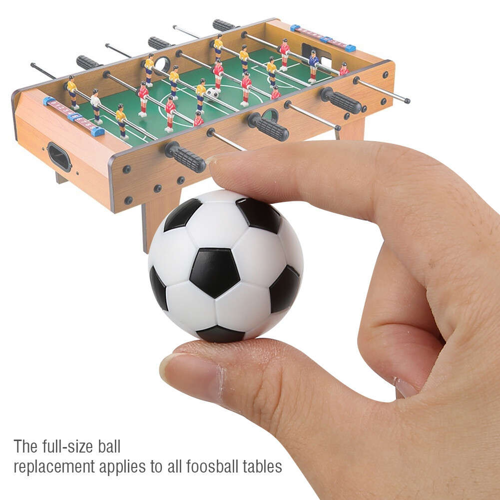 (6Pcs)Table Soccer Footballs Replacement Mini Plastic Black And White CH