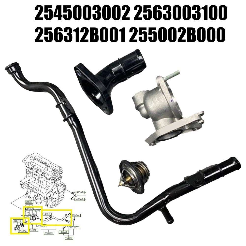 Thermostat Housing & Coolant Pipe For Hyundai For i10 For i20 2007-2020