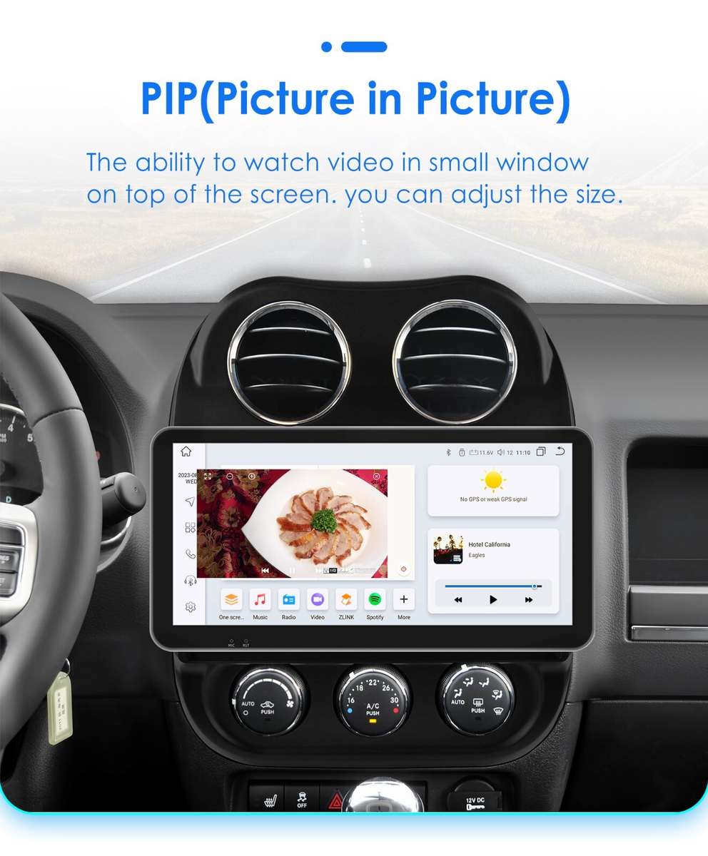10.33"Android 13 Car GPS Radio Stereo CarPlay For Jeep Compass Patriot 2011-2017