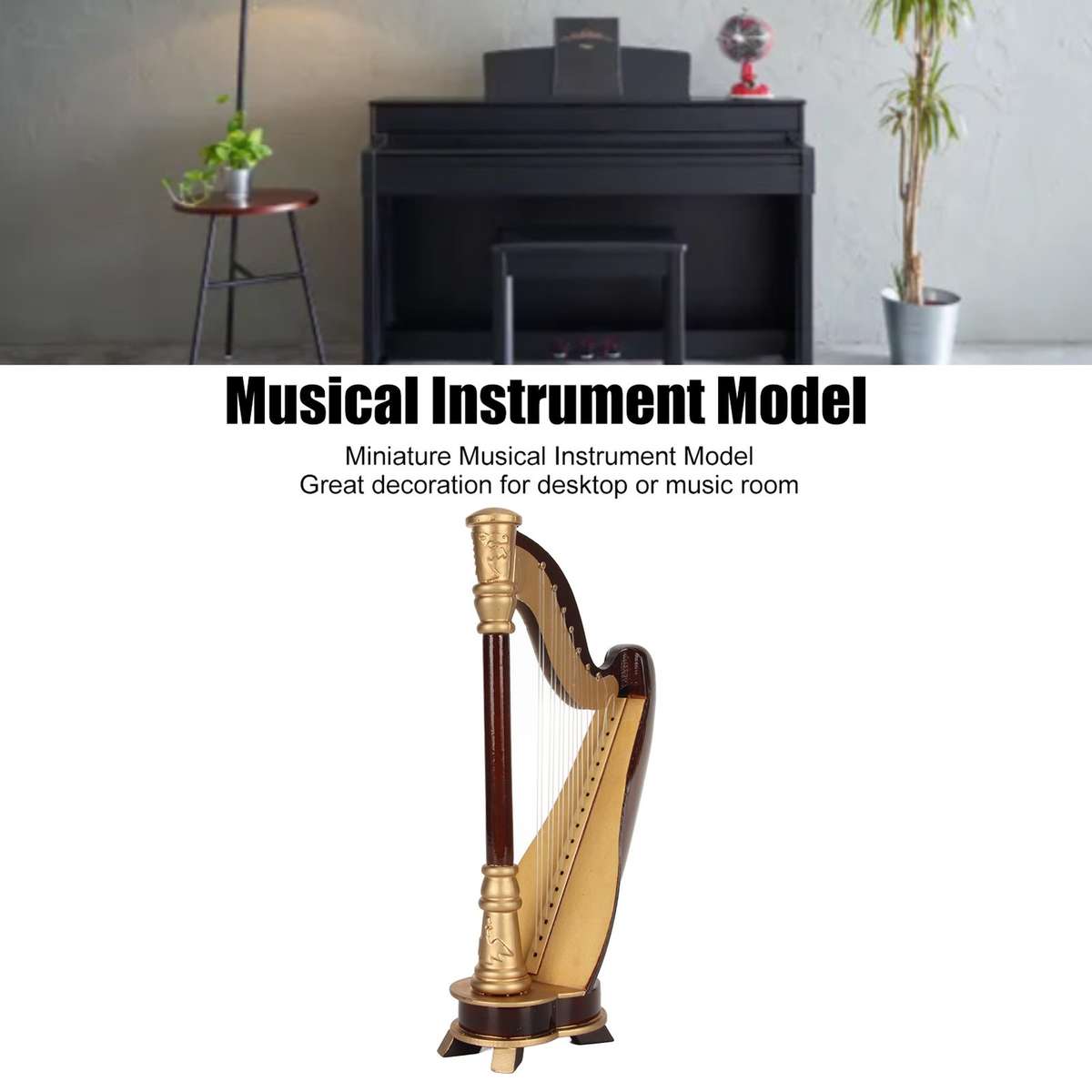 Miniature Musical Instrument Replica With Case 7.9 Inch Musical Instrument M CHW