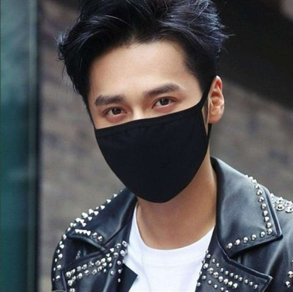 "IN STOCK"*Cotton Face Mask With Elastic - Black (FACEMASK)