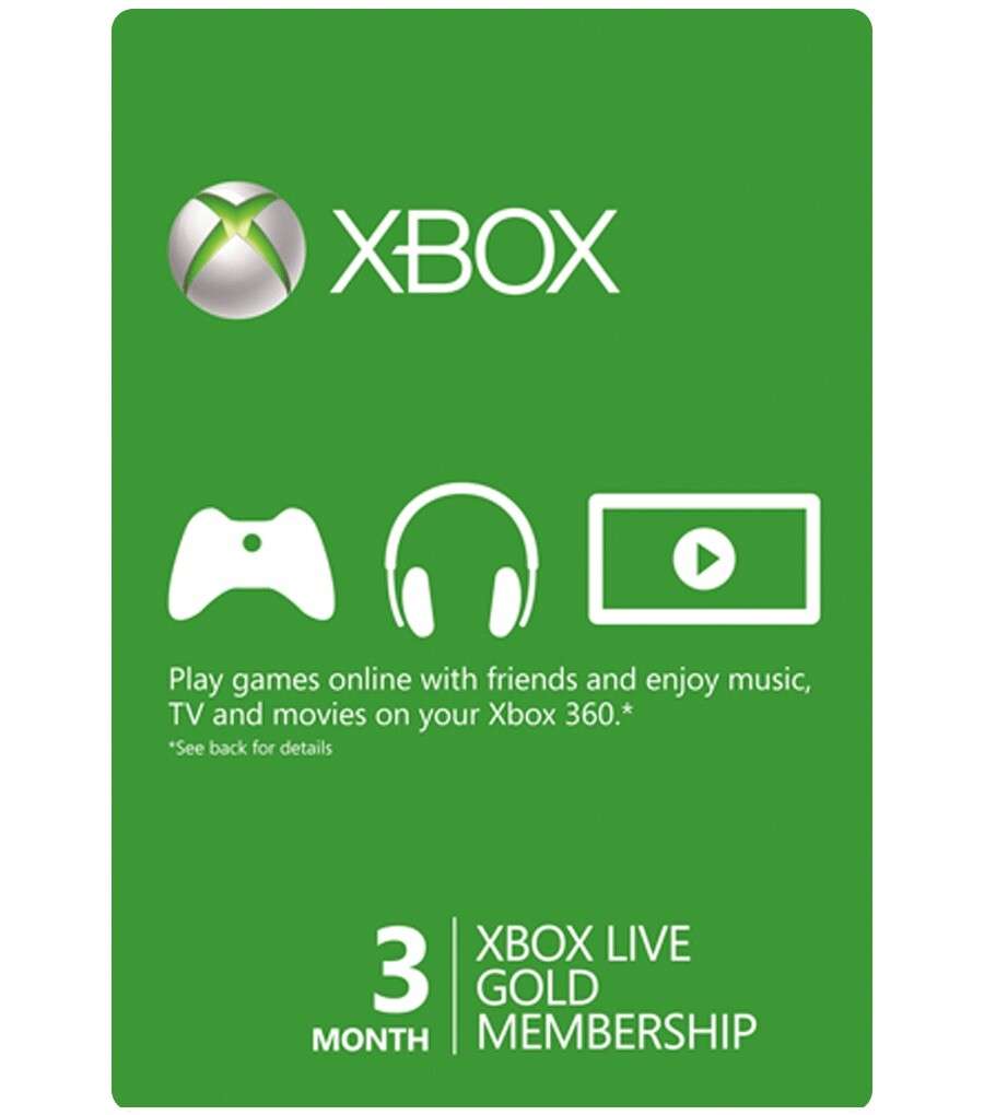 [Digital Code] 3 MONTH XBOX LIVE GOLD MEMBERSHIP (XBOX 360/ONE)
