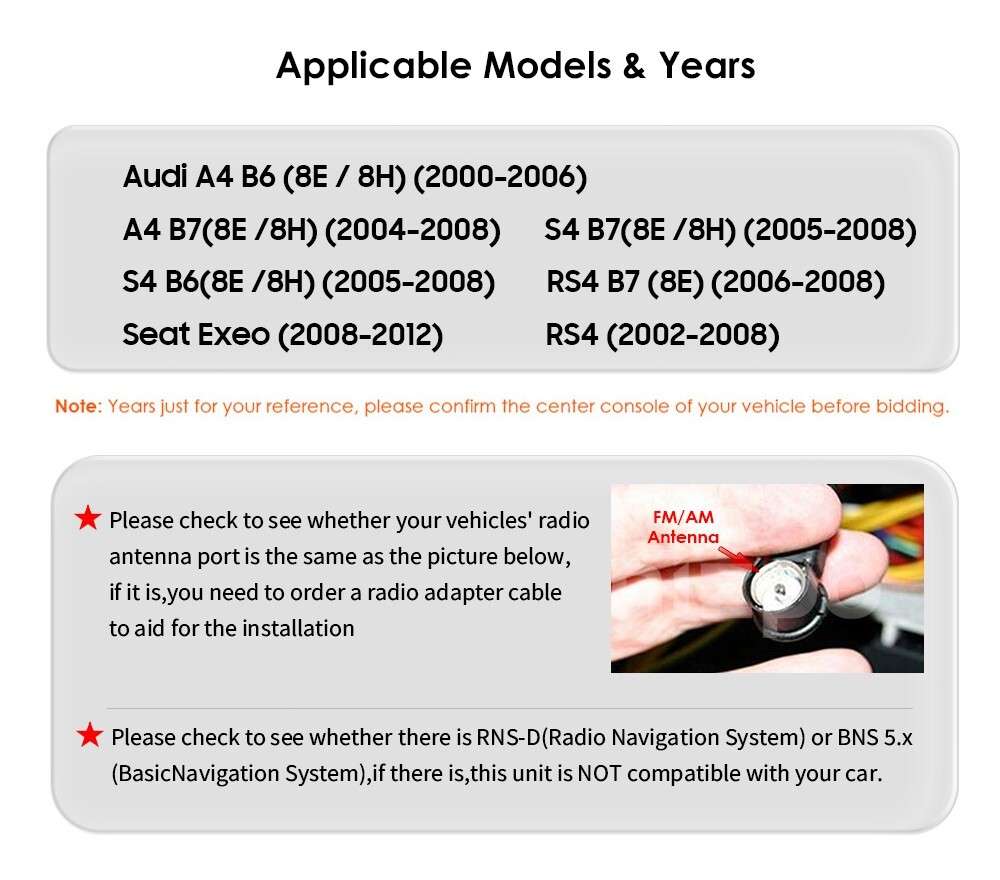 Android 12 Car MultiMedia GPS Navigation BT Stereo Radio for AUDI A4 RS4 S4 B6 7