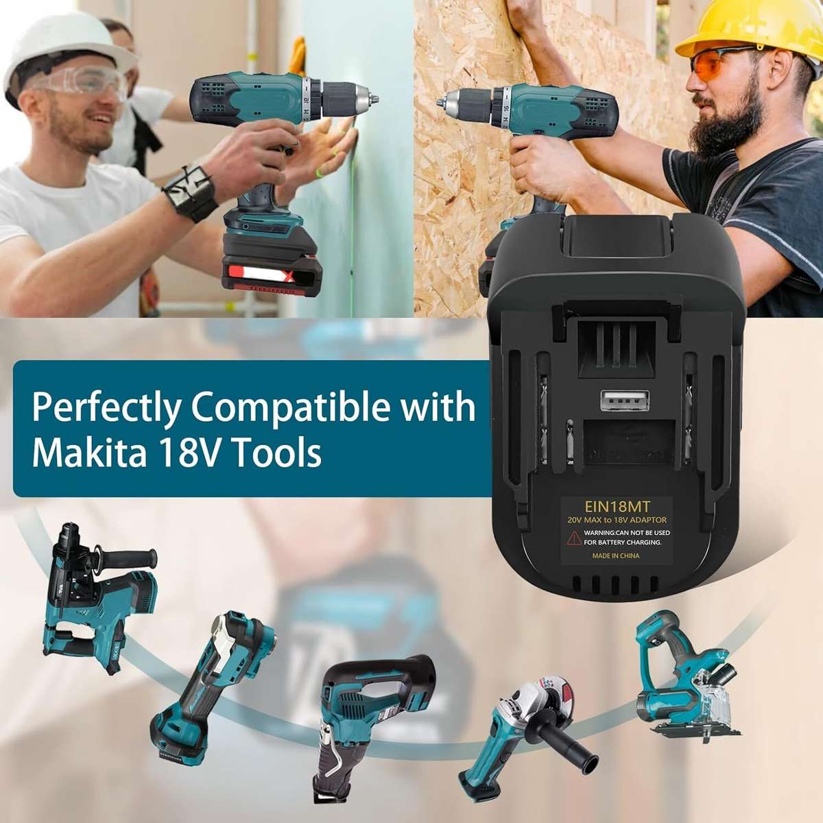 Adapter for Einhell 18V Li-ion Battery Converter to for Makita 18V Power Tools