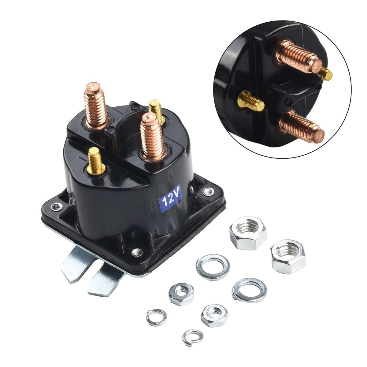 Reliable 12V Solenoid Valve Relay For Hydraulic Pump Motor Dump Trailer