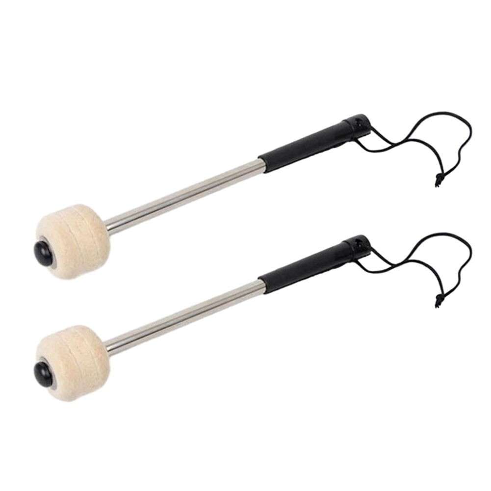 Durable And Elastic Felt Head Mallet 2Pcs Bass Drum Stick For Percussion