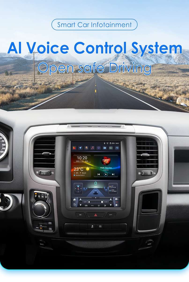 9.7" For Dodge Ram 1500 2500 3500 2013-2019 Car Radio Stereo GPS Android Carplay