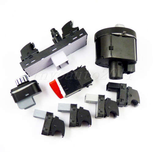 Chrome Headlight Window Master Switches Controls For VW 5ND959857 Set of 8 PCS