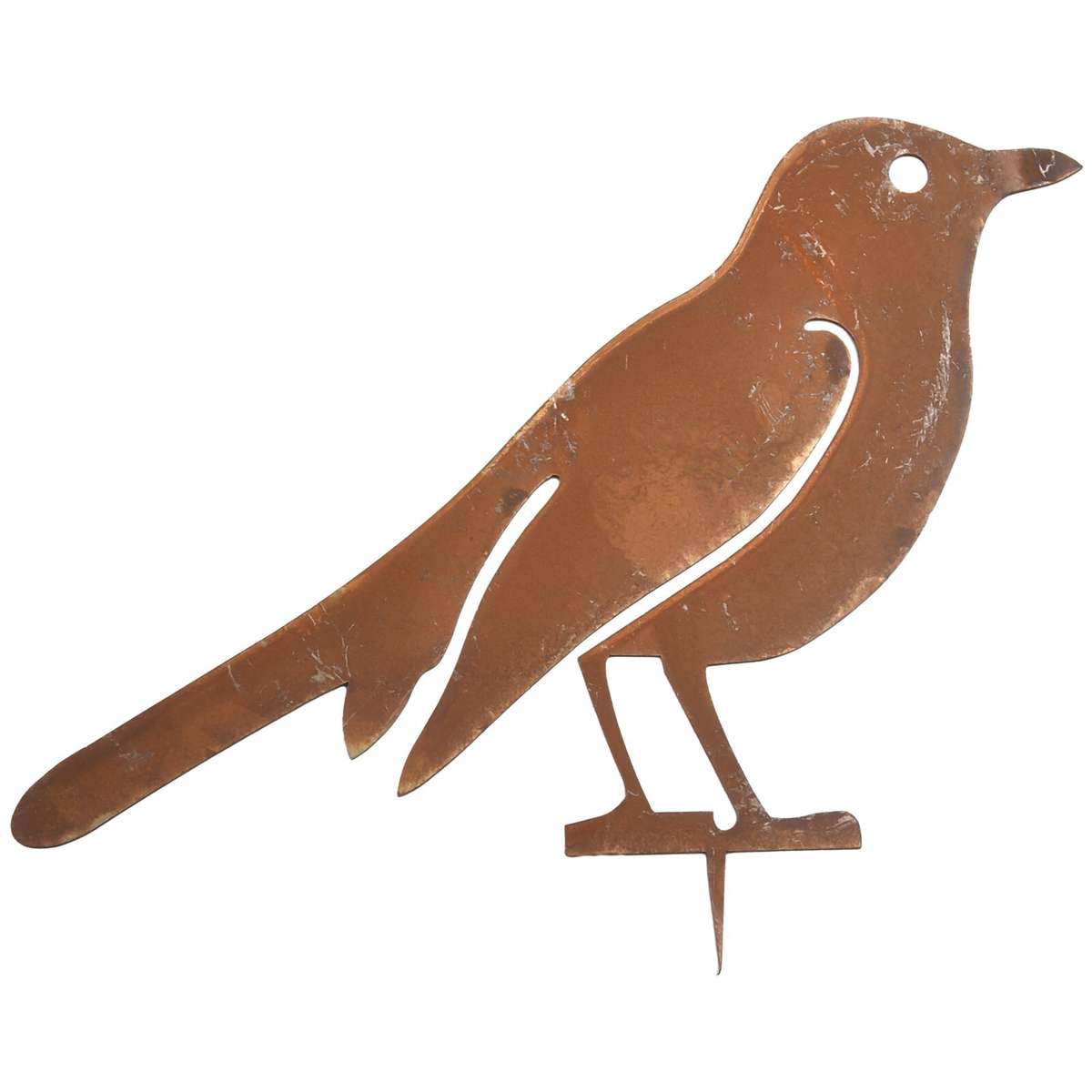 Rusty Metal Birds Stake Silhouettes Set Of 4 Decorative Garden Figures