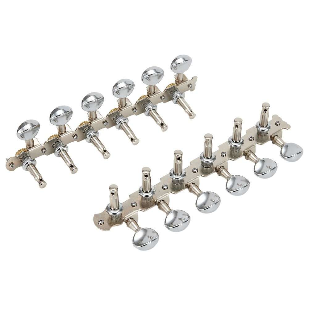 12-string Acoustic Guitar Round Machine Heads PartsTuning Pegs Tuners Key 6L 6R