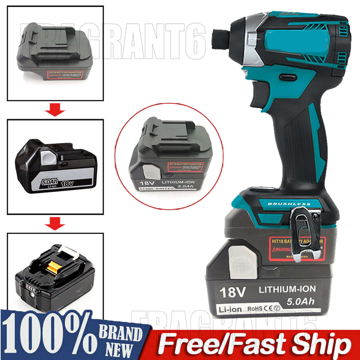 Battery Adapter For Hitachi 18V Battery Convert to For Makita 18V Power Tools