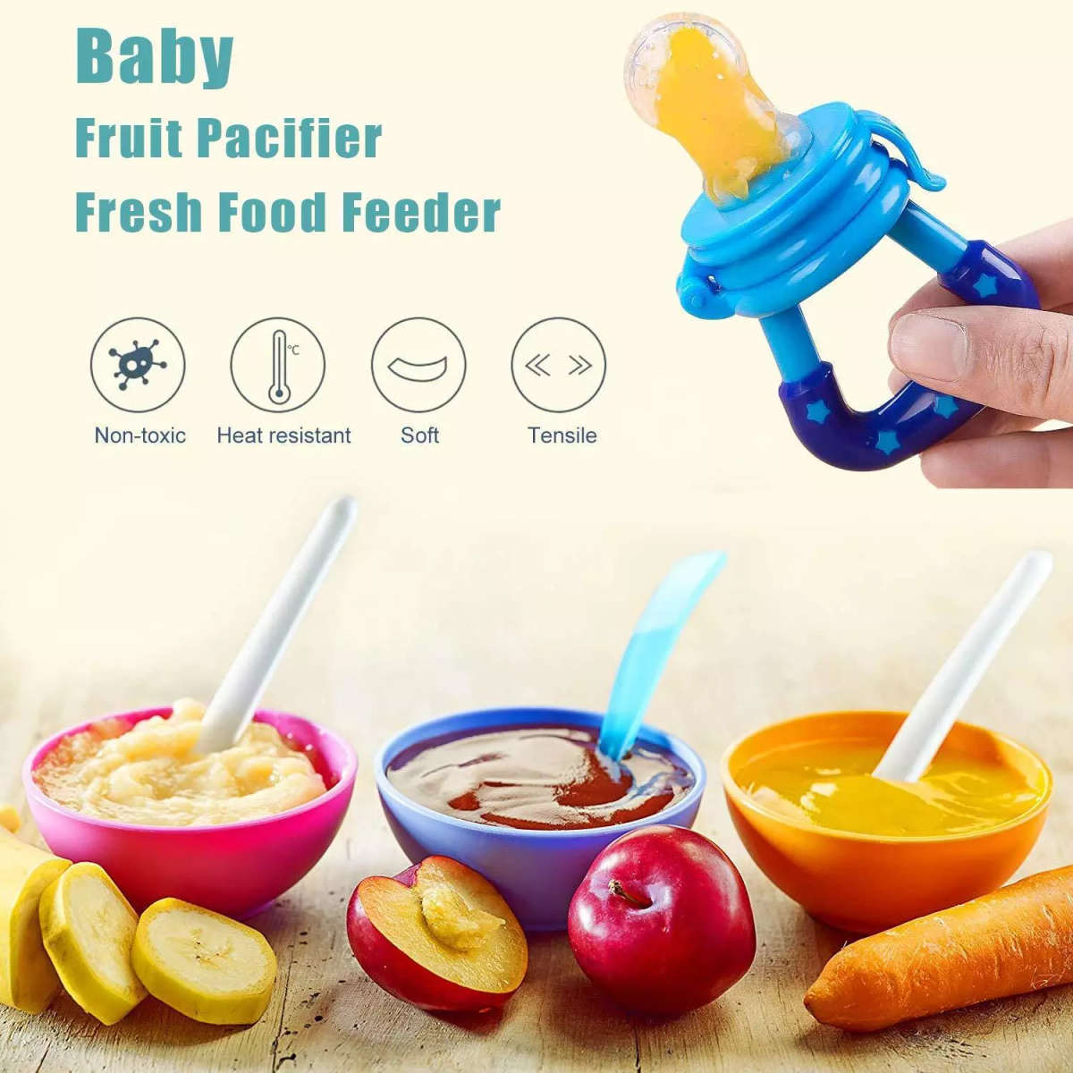 Baby Food Feeder Baby Teething Toy Silicone Teether Pacifier