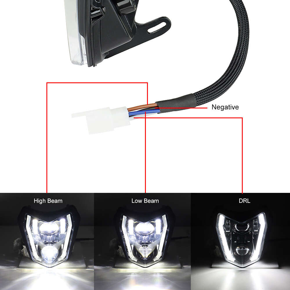 For KTM 250 350 450 500 690 Enduro R SMC-R LED Headlight High/Low Beam with DRL