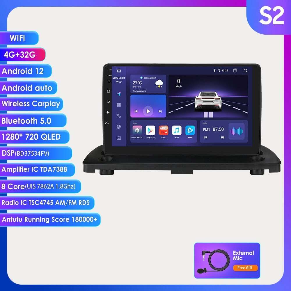 8-Core Android 12 Car Radio GPS Navi CarPlay For Volvo XC90 2004-2014 DSP Stereo