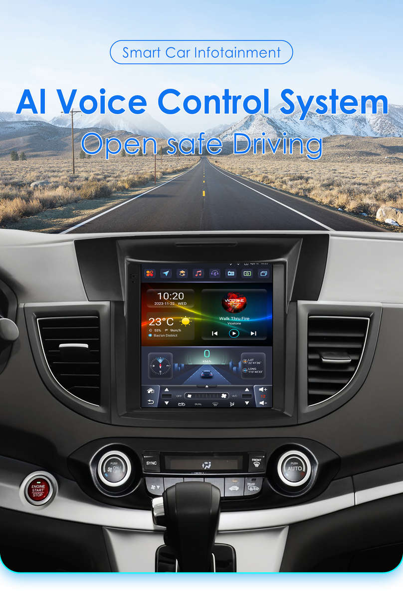 9.7'' For Honda CR-V 2012-2016 Car Multimedia Radio Carplay Android 13 GPS Navi