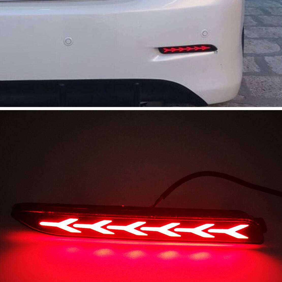 2pcs Red Rear Reflector Tail Light Brake Lamp fit for Toyota RAV4 Lexus RC350