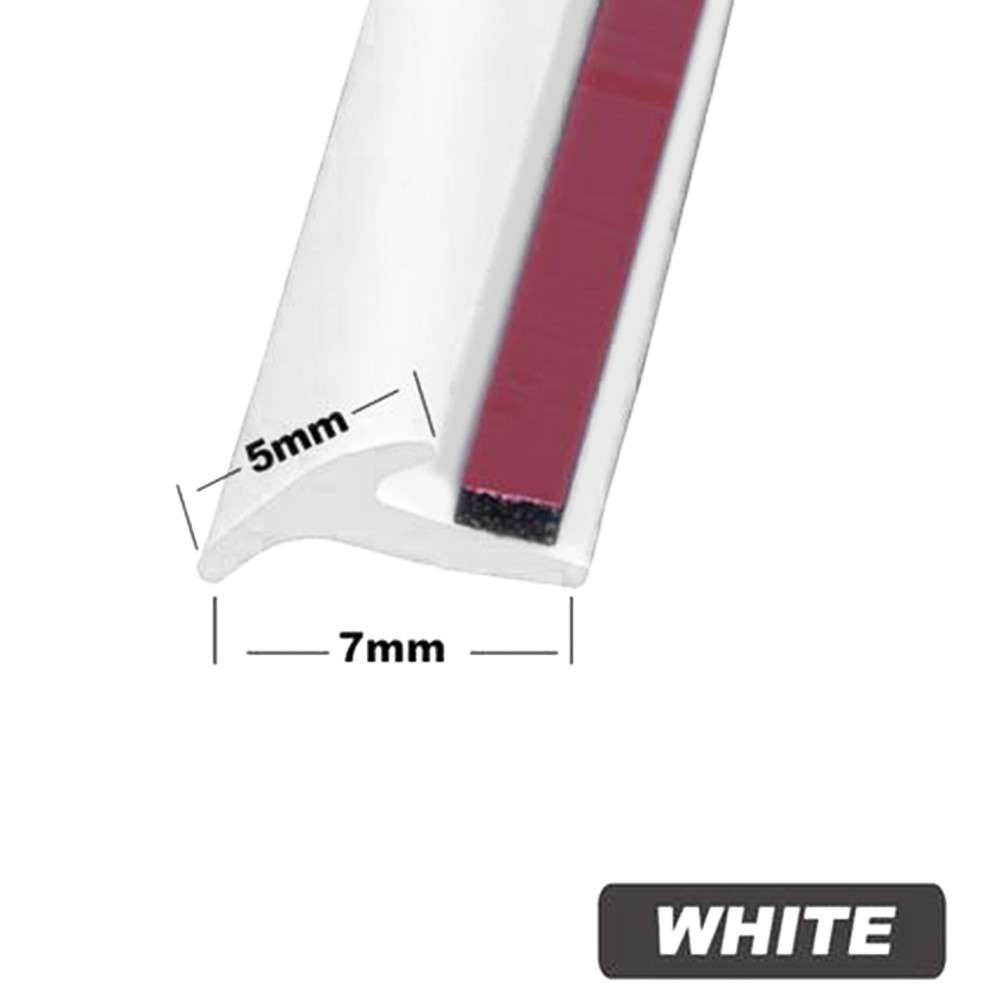 5M Slanted T-Type Car Rubber Sealing Strip Trim For Bumper-Lip Side Skirt