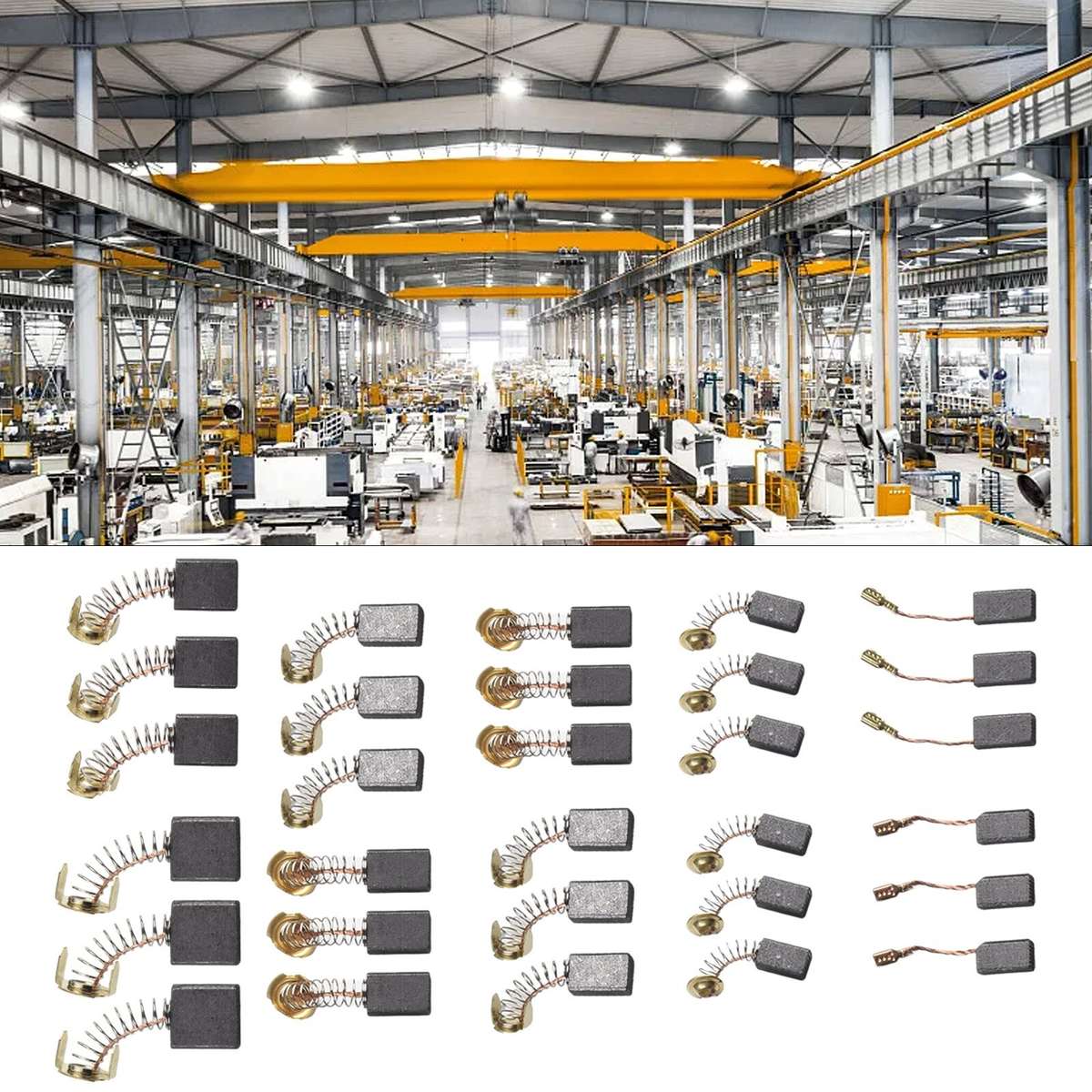 Carbon Brushes Graphite Replacement 10 Sizes 30 Pcs/set 30*/set Drives