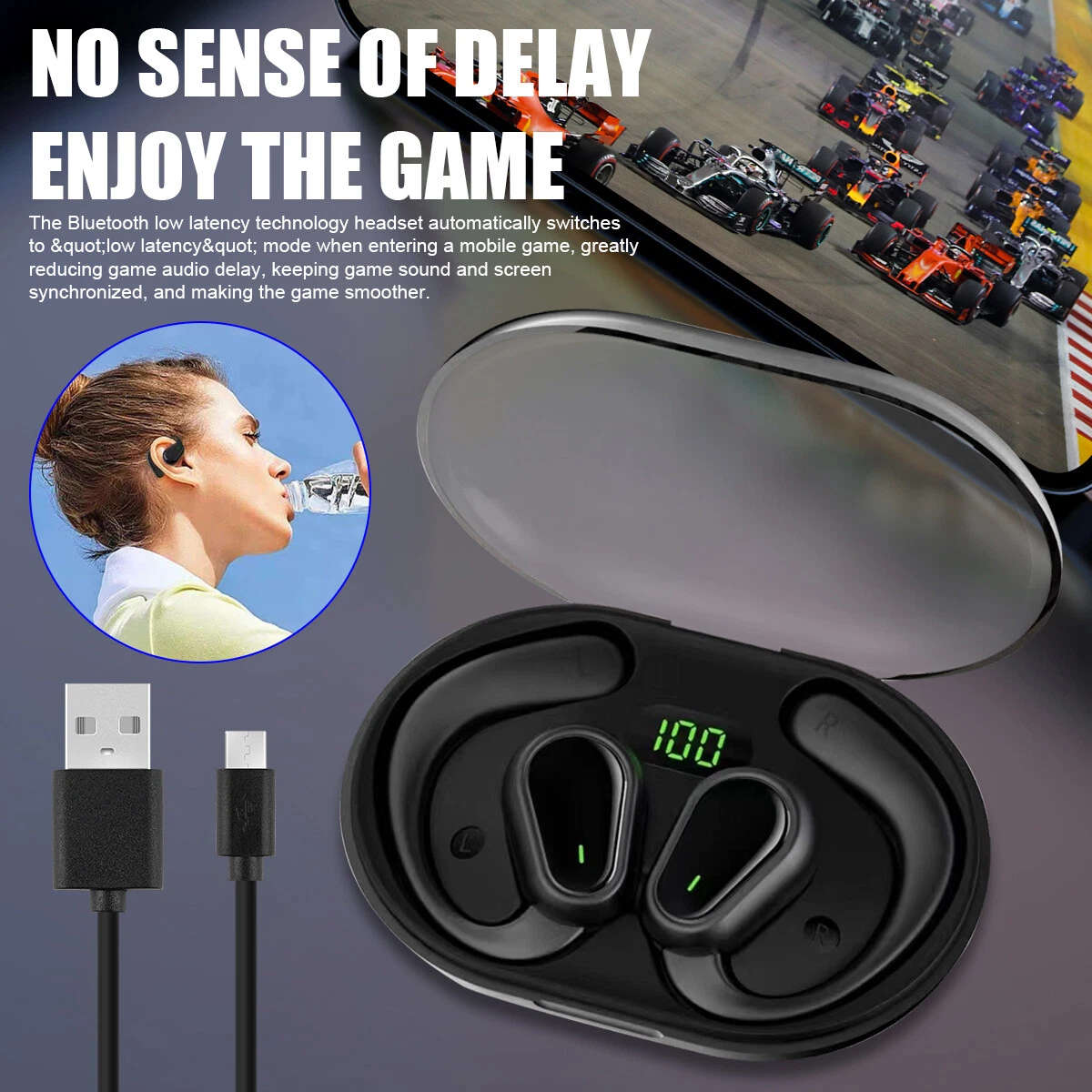 PUREBASS CABLES ZERO D88 TRUE WIRELES BLUETOOTH HEADSET