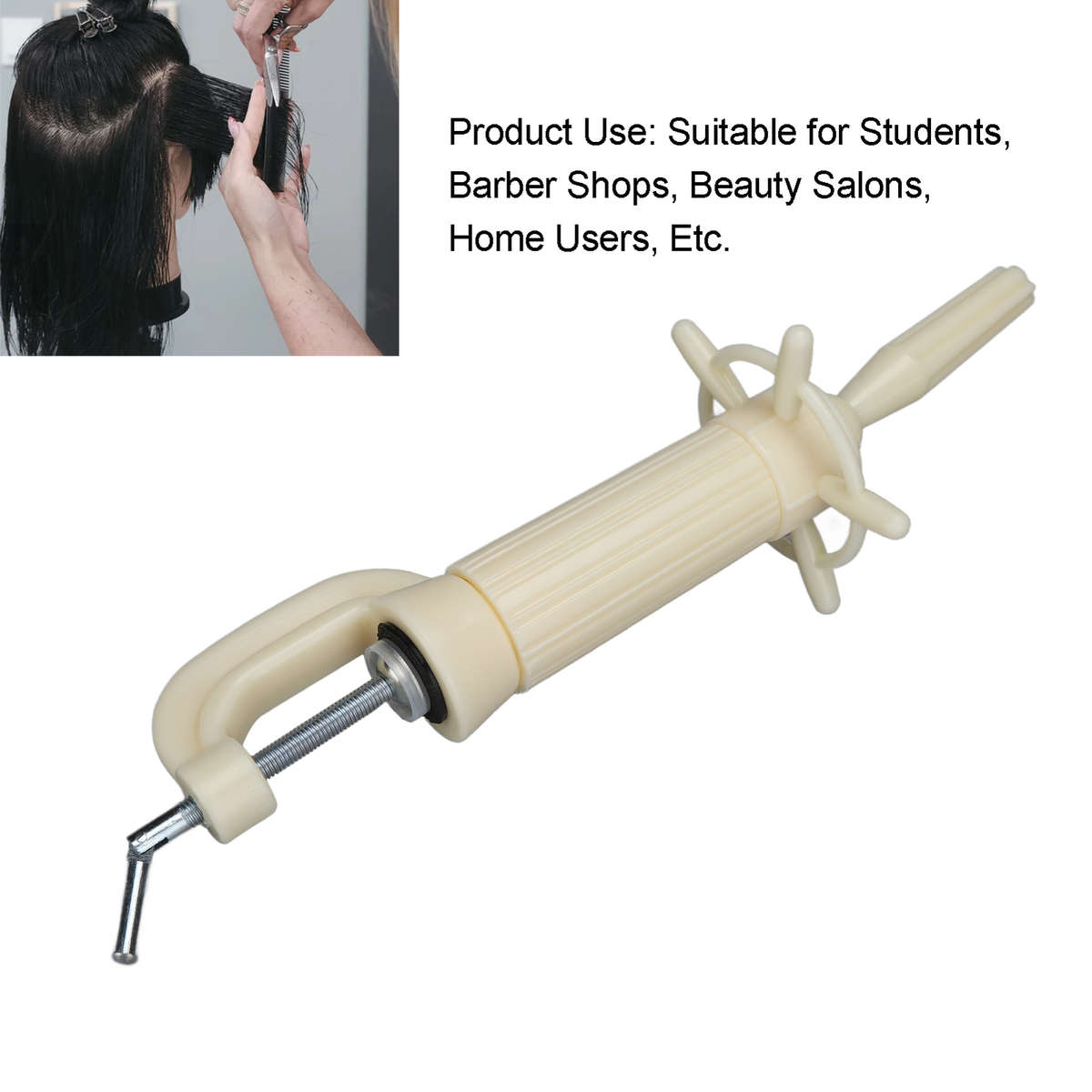 Manikin Head Stand Height Adjustable Mannequin Head Clamp Holder For Trainin CHW