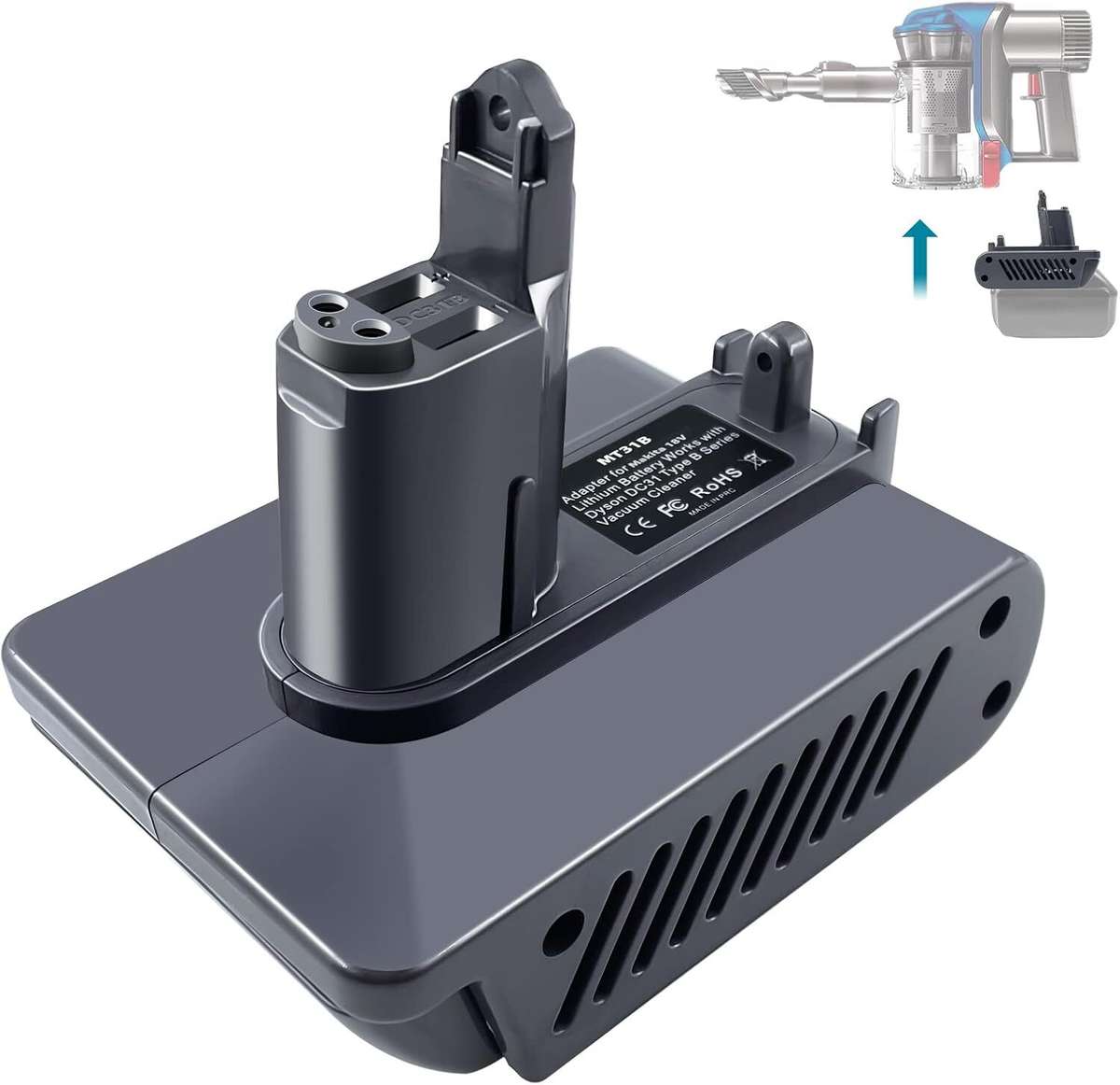 for Dyson DC31 Type B Battery Adapter for Makita 18V Battery to DC35 DC34 Vacuum