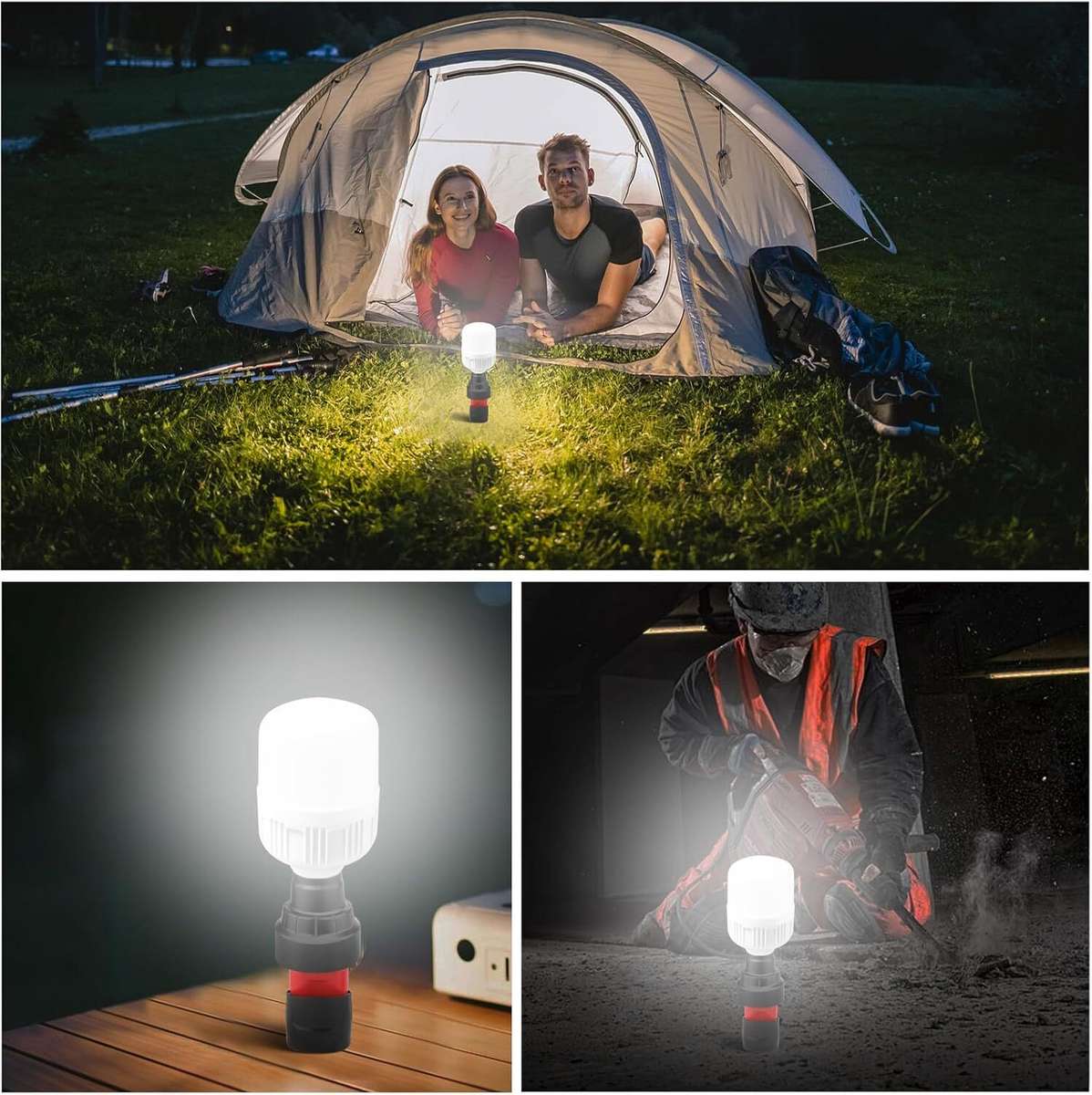 LED Work Light For Milwaukee 12V Battery E27 Light Led Bulb Protable Flashlight