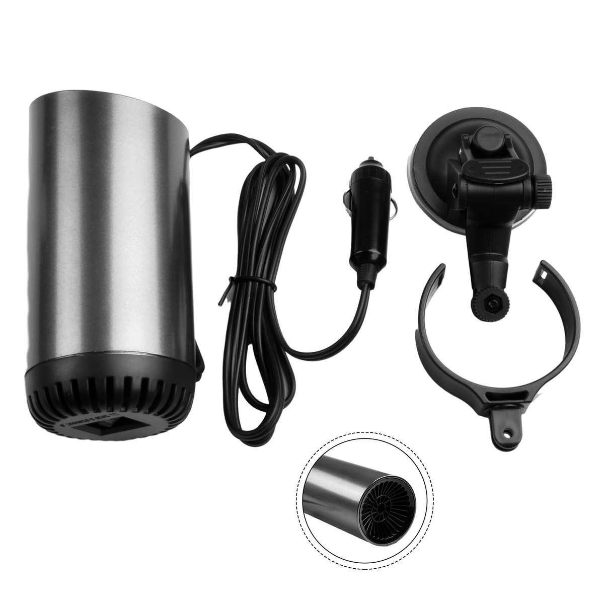 Portable Electric Car Heater 12V USB Heating Fan Defogger Defroster,Demi