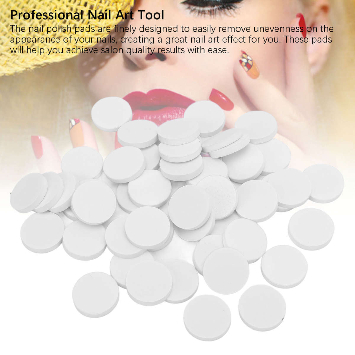50pcs Nail Buffing Disc 25mm Nail Drill Grinding Pads Professional Polishing CHW