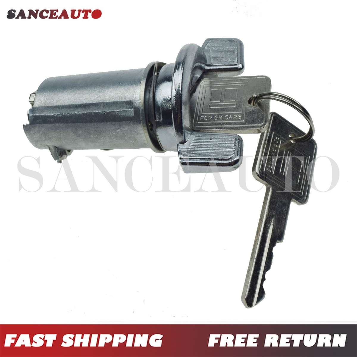 Chrome Ignition Switch & Trunk Lock Key Cylinder Set W/ Keys FOR Buick Cadillac