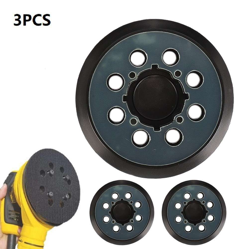 3PCS 5/125mm 8 Holes Hook&Loop Sanding Pad Backing For PADS For DWE6423 Sander