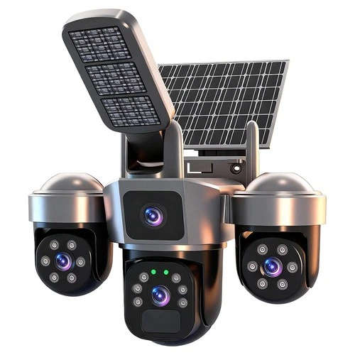 Solar Battery Wireless WiFi Outdoor Pan/Tilt Home Security Camera 9MP HD w/ 32GB