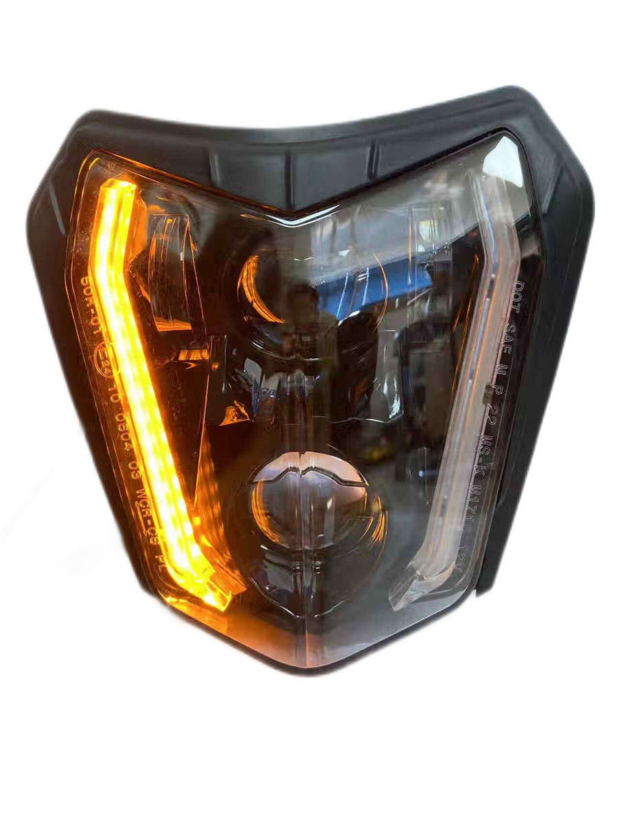For KTM 250 350 450 500 690 Enduro R SMC-R Headlight Hi/Lo Beam with Turn Signal